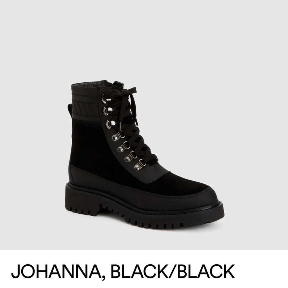 Aquatalia Johanna Black/Black boots size 10.5
